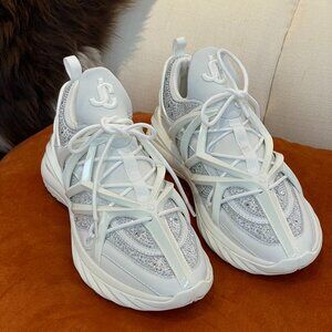 Jimmy Choo Cosmos Sneakers in Neoprene with Crystals